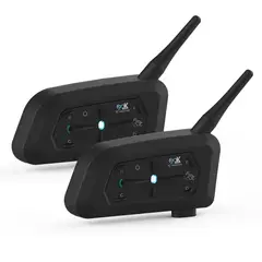 EJEAS - 2 x Manos libres Bluetooth Intercomunicador motociclismo Lookearth V7