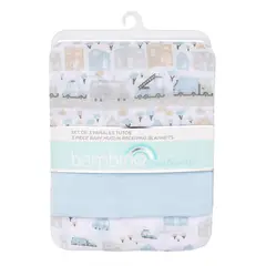 BAMBINO - Set 3 Pañales Tutos para bebé Celeste Transportes