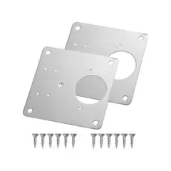 IMPORTCLICK - Set 2 Placas Reparación Bisagra Puerta Armario Mueble - Plateado