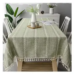 GENERICO - Mantel Rectangular Mantel De La Mesa Borla Algodón 140x220cm