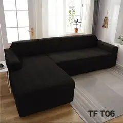 GENERICO - FUNDA TIPO L MODULAR 2 PIEZAS DISEÑO TIPO T TEXTURIZADO NEGRO TF