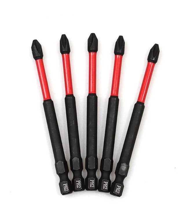 5pcs Magnetica Punta Destornillador Puntas Impacto PH2 90mm
