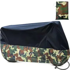 COREJOY - Carpa Oxford impermeable Cubre Moto Bicicleta Camuflaje-3XL