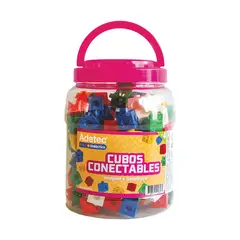 ADETEC - Juego Didáctico Cubos Conectables 140 Piezas