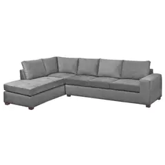 INNOVAMUEBLES - Sofá Seccional Senna XL Izquierdo Felpa Gris Claro