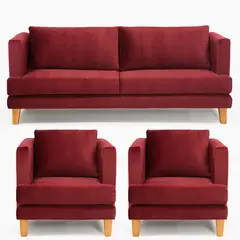 BARRA DESIGN - JUEGO LIVING 3-1-1 LARISA ROJO…