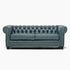 BARRA DESIGN - SOFA CHESTERFIELD 3C SKIN PETROLEO