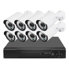 IMPORTCLICK - Kit CCTV 8 Cámaras De Seguridad Mas DVR 1080p Full HD