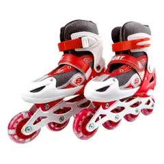 IMPORTCLICK - Patines Roller Línea Juveniles Ajustable Rojo S - Rojo