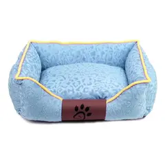 IMPORTCLICK - Cama Mascota Ultrasuave Gato Perro 56x46 Cm Colchón Celeste