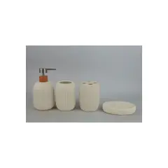 CHANTILLY - Set Accesorios Baño 4 Piezas Bosco Beige
