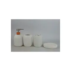 CHANTILLY - Set Accesorios Baño 4 Piezas Bosco Blanco