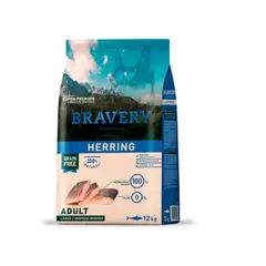 BRAVERY - ALIMENTO DE PERRO ADULTO HERRING RAZA MED-GRAN 12 KG