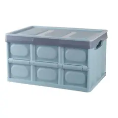 CRUSEC - Caja De Almacenamiento Plegable De Plastico Organizador - Azul