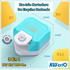 GENERICO - Perforadora Etiquetas Tag Recortador de Esquina 3 en 1 Kw-trio