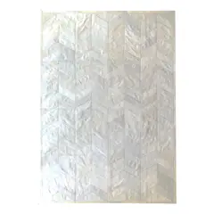 MOO HOGAR - Alfombra Cuero Natural 166X236 Cm Diseño Chevron