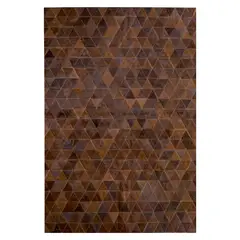 MOO HOGAR - Alfombra Cuero Natural 200 X 290cm Diseño Triangulo Iso12