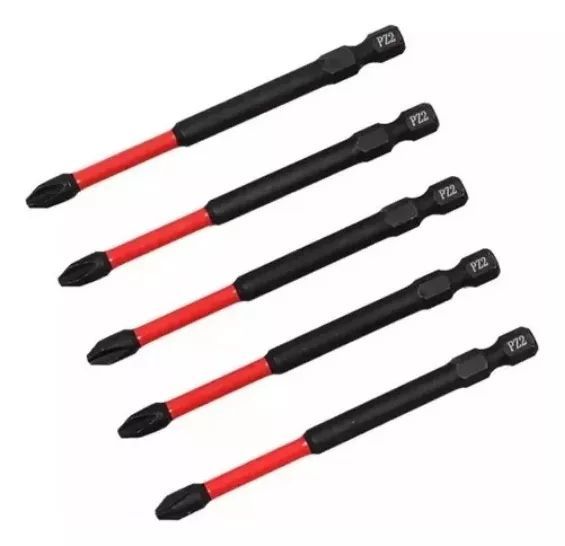 5pcs Magnetica Punta Destornillador Puntas Impacto Pz2 90mm