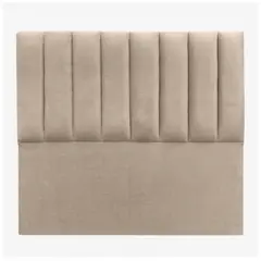 GENERICO - Respaldo Tubular al piso FELPA BEIGE 1 plaza