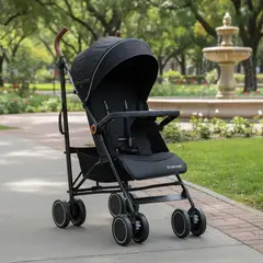 BEBESIT - Coche Paragua Magic Ride Fiesta Negro