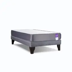 YAZZ - Cama Europea 1.5 Plazas Lotus Colchon Espuma Alta Densidad