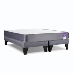 YAZZ - Cama Europea 2 Plazas Lotus Espuma Alta Densidad Base Dividida