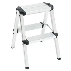 OEM - Escalera Taburete Plegable 2 Peldaños Aluminio
