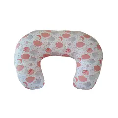 GENERICO - Cojín Lactancia - Nubes Palo Rosa con Palo Rosa Jaspeado