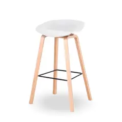 HOME & DESING - Silla Taburete color Blanco.