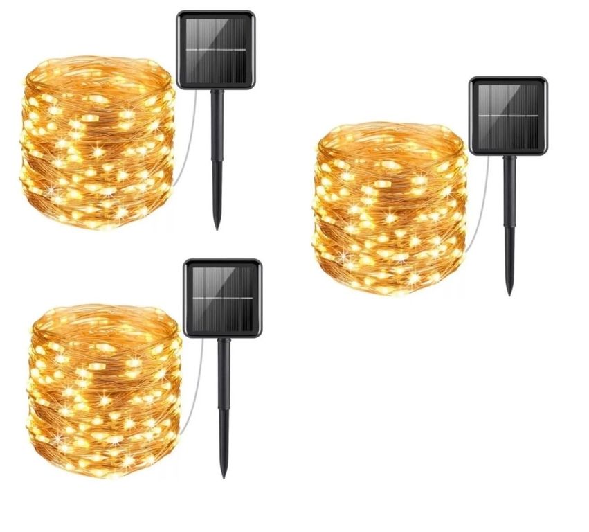 Pack x3 Guirnalda 300 Led Alambre Hada Boda 30mts Calido