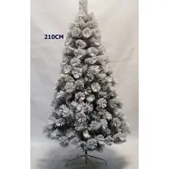 GENERICO - Árbol De Navidad Nevado 210cm Frondoso Árbol Artificial