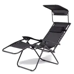 RELAN - Reposera Zero Gravity Zen Canopy con Techo Plegable