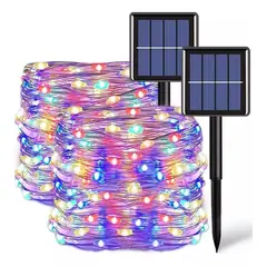GENERICO - Guirnalda Alambre Hada Pack X2 De 200 Led 20 Mt Multicolor