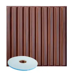 MERCAR RAY - Panel Decorativo 3D PVC Nogal 3m² 12 paneles 50x50cm