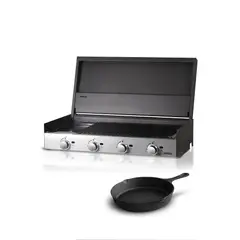 BOSCA - Pack Parrilla a Gas Block 1000 + Sarten redondo fierro pequeño