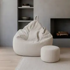 JOYTEK - Puff Pera de Lino talla XL 120x80 Caquis