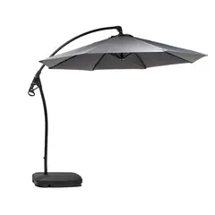 RELAN - Quitasol Lateral Con Base Gris 300 cm Manivela