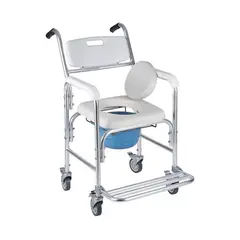 GENERICO - Baño Wc Portátil Con Ruedas Y Reposapies Incluye Balde 7002B