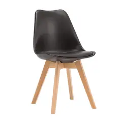 KLIK - Silla Tulip Acolchada Negro