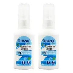 HAND - Corrector Liquido 2 En 1 10ml. Pincel Y Lapiz. 2 Unid.