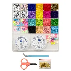 GENERICO - Set De Mostacillas De Colores Letras Y Accesorios Pulseras