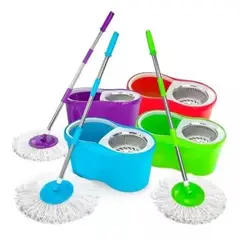 GENERICO - Mopa Trapeador Giratorio 360 Centrifugadora Acero Inox