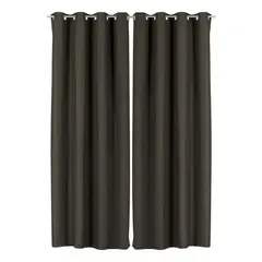 CLEMS CORTINAS - Pack 2 Cortina Tradicional 100% Blackout Cafe Oscuro