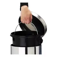 TAUMM - Basurero Papelero Pedal 8 Litros Acero Inoxidable