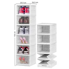 GENERICO - Zapatero Vertical Plegable 6 Pares- Organizador de Zapatos.