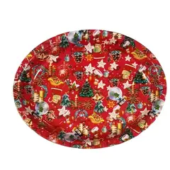 OEM - SET X 3BANDEJA OVALADA NAVIDAD 44cmx35X4cm