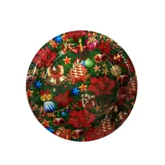 OEM - SET X 3 BANDEJA REDONDA NAVIDAD 32cmx3cm (DISEÑOS VARIOS)