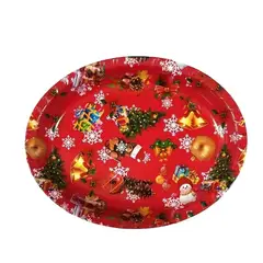 OEM - SET X 3BANDEJA OVALADA NAVIDAD 44cmx35X4cm DISEÑOS VARIOS