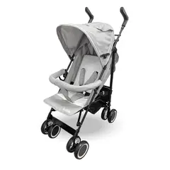 KIDSTAR - Coche Paseo Bebé Plegable Gris Toldo Extensible
