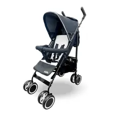 KIDSTAR - Coche Paseo Bebé Plegable Azul Toldo Extensible